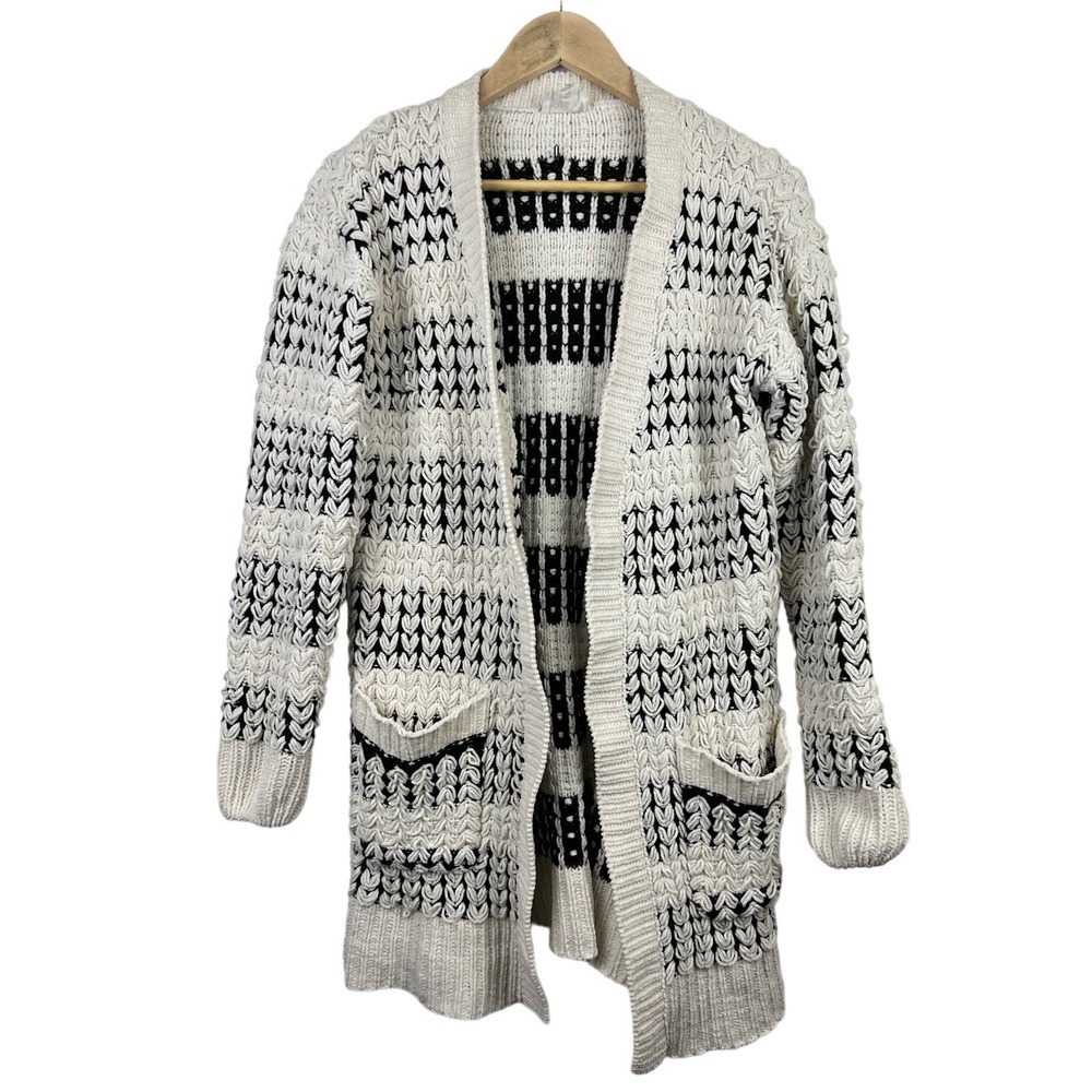 Sienna Sky S COZY Comfy OPEN Long Chunky Knit CARDIGAN W/POCKETS Sweater Boho